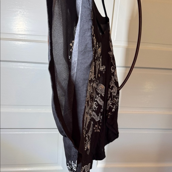 Boho Batwing Dolman Sleeve Paisley Blouse Sheer Flowy Festival Top - Picture 5 of 9